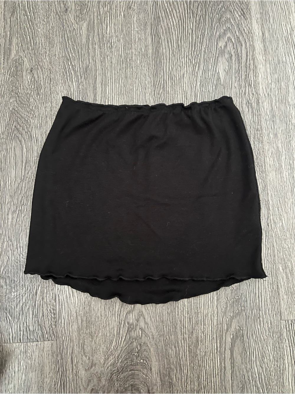 Tiger Mist Black High-Low Layered Mini Skirt